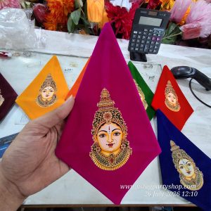 VERY STIFF VELVET cloth VRATAM kalasam blouse piECE DEVI FOR COCONUT – VRATAM VARALAKSHMI VARALAXMI PROPS — - DARK PINK