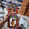 10 INCH -  2PC PER PACK -- RADHA KRISHNA WALL HANGING JAROKA - WOOD MDF KGF PROPS