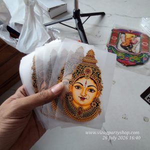 4 INCH TATTOOS DEVI - FOR RETURN GIFT BAGS, SAREEES, CLOTHS, BLOUSE ETC - VRATAM VARALAKSHMI LAXMI PROPS