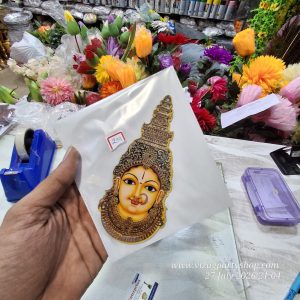 6 INCH AMMAVARI CUTOUT OR TO BE FRIDGE MAGNET  - WOOD MDF KGF PROPS - VRATAM VARALAKSHMI LAXMI PROPS