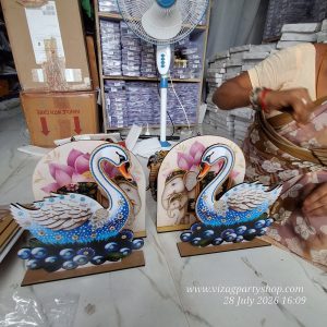 SWAN 2PC PER PACK - 7 inch* 9 inch - WOOD MDF KGF PROPS