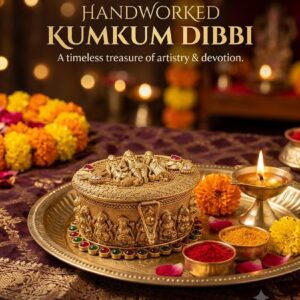 RAM DARBAR - BRASS HANDWORKED KUMKUM DIBBI BARINI – TRADITIONAL RETURN GIFTS