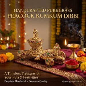 RADHAM - BRASS HANDWORKED KUMKUM DIBBI BARINI – TRADITIONAL RETURN GIFTS