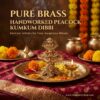 LAXMI LAKSHMI - 2 INCH - BRASS HANDWORKED KUMKUM DIBBI BARINI – TRADITIONAL RETURN GIFTS