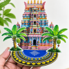 12 inch / 1 FEET - DRAVIDIAN TEMPLE WITH BANANA PLANT - WOOD MDF KGF PROPS