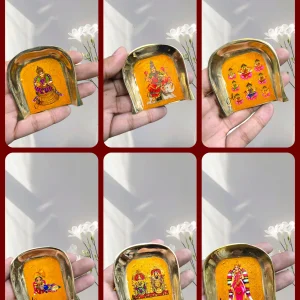 BRASS ENAMEL 2 INCH CHETA MINIATURE - TRADITIONAL RETURN GIFTS