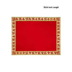 ASAN MATS RED VELVET WITH TRADITIONAL GOLDEN BORDER