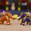 6 PC PER PACK - ELEPHANT TLIGHT HOLDERS