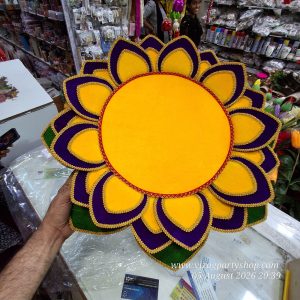 DEVI VELVET LOTUS ASAN FOR GOD POSHAK PROPS 24 INCH APPROX --  VARALAKSHMI VRATAM VARALAXMI PROPS