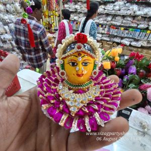 FACE GOWRAMMA WITH ASAN - VARALAKSHMI LAXMI DEVI VRATAM FACES