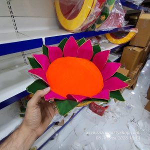 VELVET LOTUS ASAN - VRATAM VARALAKSHMI LAXMI PROPS - 5 INCH