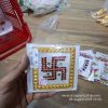 SWASTIK -  RANGOLI STONE / PEARLS ENGRAVED (assorted colours)