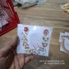 PHOTO GARLAND 4 INCH -  RANGOLI STONE / PEARLS ENGRAVED (assorted colours)