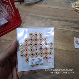 KOLAM MUGGU -  RANGOLI STONE / PEARLS ENGRAVED (assorted colours)