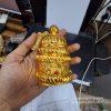 5 INCH - PANCHALOHA GOLD PLATED METAL CROWNS / KIRIT