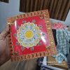 FLORAL KOLAM DEISGN - 7 INCH – RANGOLI STONE / PEARLS ENGRAVED