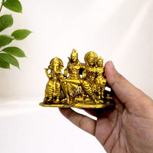2.5 INCH - SHIVA PARIWAR – BRASS IDOLS GOD FIGURES