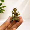 1.5 INCH - SARASWATI SIT ON ASAN – BRASS IDOLS GOD FIGURES