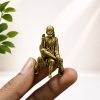 1.5 INCH - SAI BABA SIT ON THRONE – BRASS IDOLS GOD FIGURES