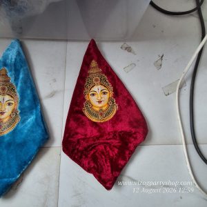 soft velvet SHINY - cloth VRATAM kalasam blouse piECE DEVI FOR COCONUT – VRATAM VARALAKSHMI VARALAXMI PROPS — - MAROON