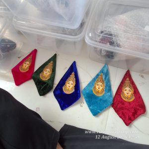 soft velvet SHINY - cloth VRATAM kalasam blouse piECE DEVI FOR COCONUT – VRATAM VARALAKSHMI VARALAXMI PROPS —