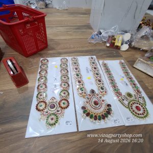 STONE HARAM - GARLANDS ASSORTED MODELS – MALA – FOR WOMAN, IDOLS OR PHOTOS, FANCY DRESS