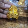 HEIGHT - 2 INCH / BASE WIDTH - 2 INCH  – METAL PANCHALOHA MINIATURE CROWN KIRITAM GOD POSHAK PROPS MUKUT
