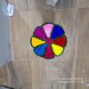 1 FEET - RAINBOW FLOWER - WATERPROOF WOOL RANGOLI MATS