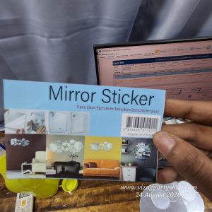 CRAFT MIRROR STICKERS ROUND - ASSORTED SIZES - 6 PC - PER PACK