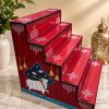 5Steps RED wide Pichwai Wide - -- MDF KGF WOOD PROPS