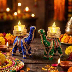 6 PC PER PACK - ELEPHANT TLIGHT HOLDERS