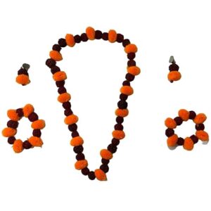 RUDRAKSH WITH POMS - FULL SET