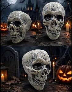6 PC PACK OF SKULLS  - 4 INCH EACH