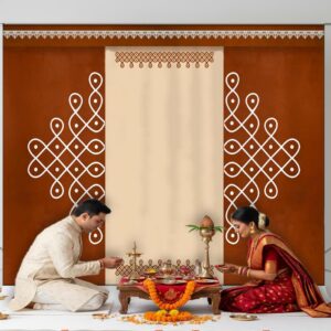 (5 FEET * 8 FEET) - SEMI MUGGU GAPS - KOLAM NEW PRINT