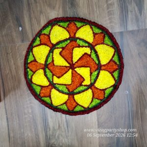 2 FEET - MAZE – WATERPROOF WOOL RANGOLI MATS