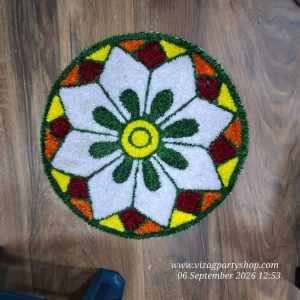2 FEET - DIAMOND – WATERPROOF WOOL RANGOLI MATS