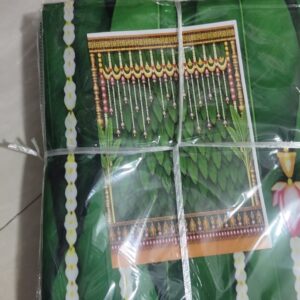 BANANA LEAF WITH LATKANS AND TORAN (5 FEET * 8 FEET)
