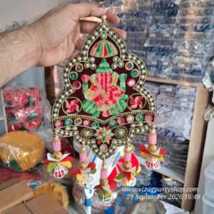 PACK OF LATKAN VELVET HANGINGS – GANESH BELLS