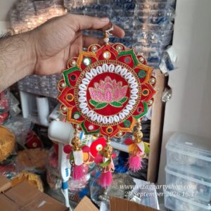 PACK OF LATKAN VELVET HANGINGS - LOTUS SHELLS