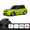 Mini RC Desktop Drift Racing Car 1:64 Scale 4WD Remote Control Sports Car with LED Lights, Type-C Rechargeable Battery & 2.4GHz Controller