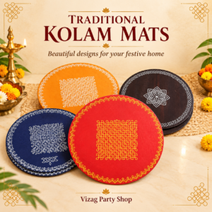 wood rangoli - ROUND - 5 PC PER PACK - 6 INCH EACH