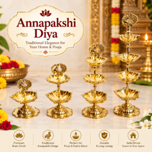 BRASS - ANNAPAKSHI DEEPAM DIYA - PEACOCK -