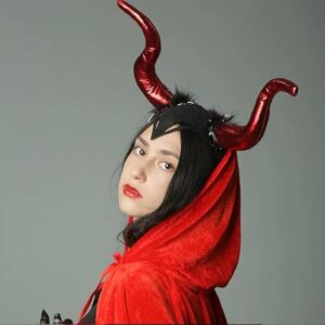 HEADBAND - RED DEVIL LADY HORN -