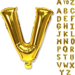 V -- GOLD 16 INCH FOIL LETTER