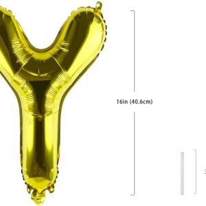 Y -- GOLD 16 INCH FOIL LETTER