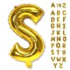 S -- GOLD 16 INCH FOIL LETTER