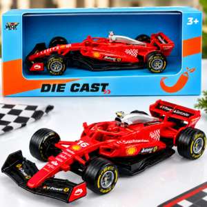 Red Diecast Ferrari F1 Racing Model Car (1:36 Scale)