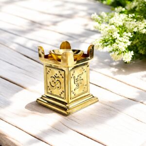 SHINY BRASS TULASI DIYA DEEPAM - 3.2 inch