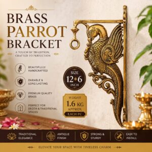 BRASS PARROT BRACKET - 12 inch