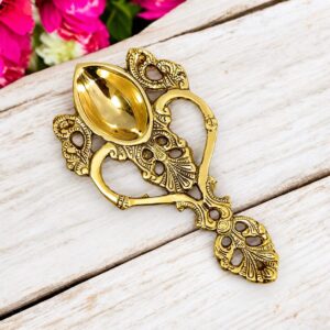 ANTIQUE TEMPLE STYLE BRASS - POOJA AARTI - 8 inch